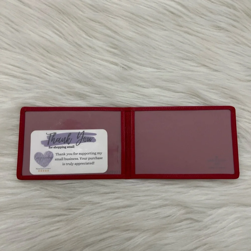 LOUIS VUITTON - RED SAFFIANO LEATHER BUSINESS CARDHOLDER WALLET